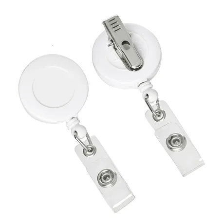 Retractable Key Holder Clip White